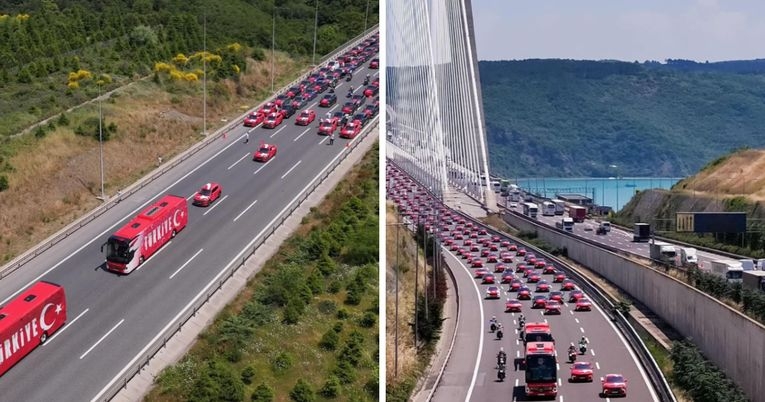 Турците организираа спектакуларно испраќање за фудбалерите на СП (ФОТО)